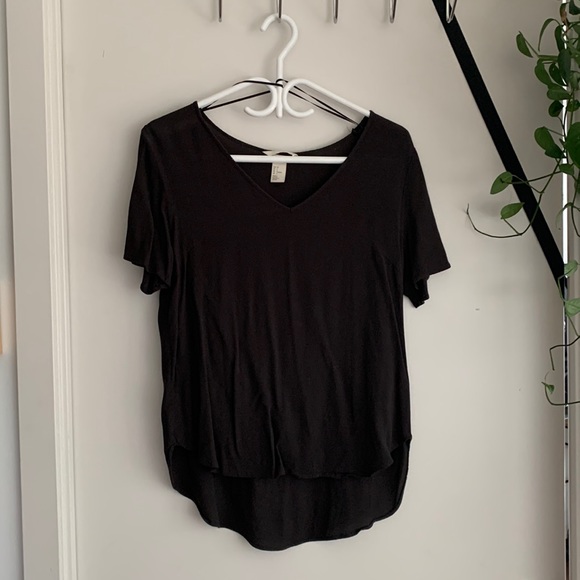 Black short sleeve H&M size 4 blouse - Picture 1 of 1